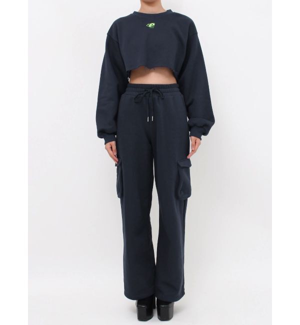 EVRIS「クロップドスウェットトップス【セットアップ着用可能】」|スウェット・ジャージ|