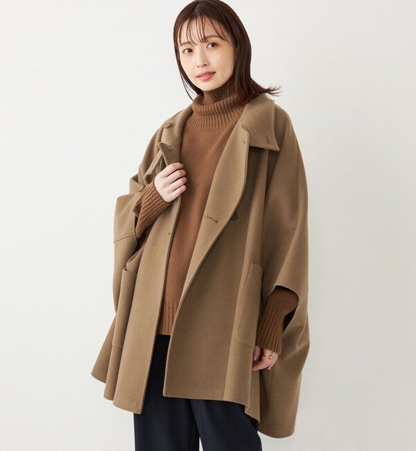 SHIPS Colors:〈手洗い可能〉ジャージー メルトン ポンチョ◇（SHIPS