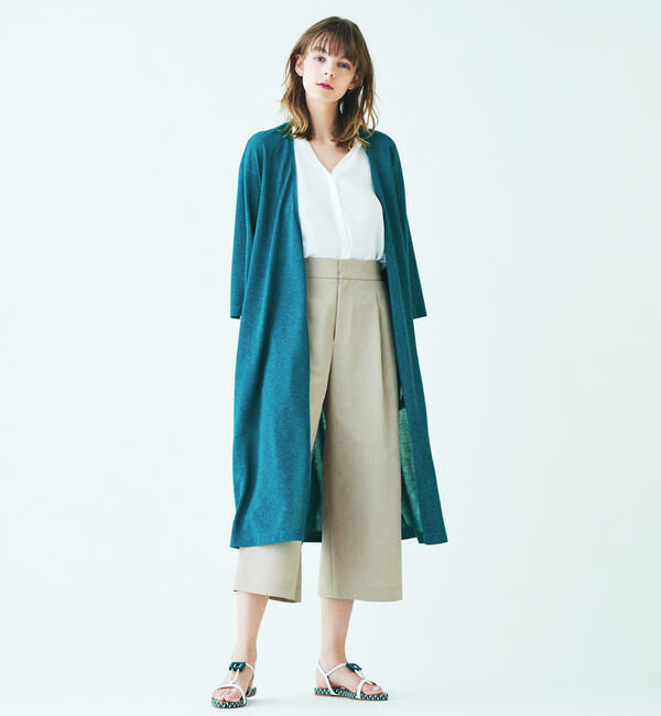 Ballsey「レーヨンポリエステルラメジャージー ノーカラーコート」|その他|