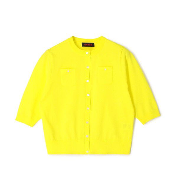 新品未使用✴︎CABaN ファインポリエステル ハーフスリーブポケットカーディガン ファインポリエステル ハーフスリーブポケットカーディガン（CABaN