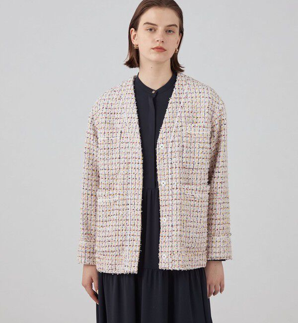 Ballsey「Petunia カラーレスジャケット」|ノーカラージャケット|