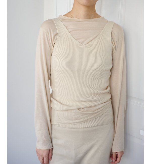 EMILYWEEK「EMILYWEEK &times; NETENE. オープンバックリブタンク」|タンクトップ|