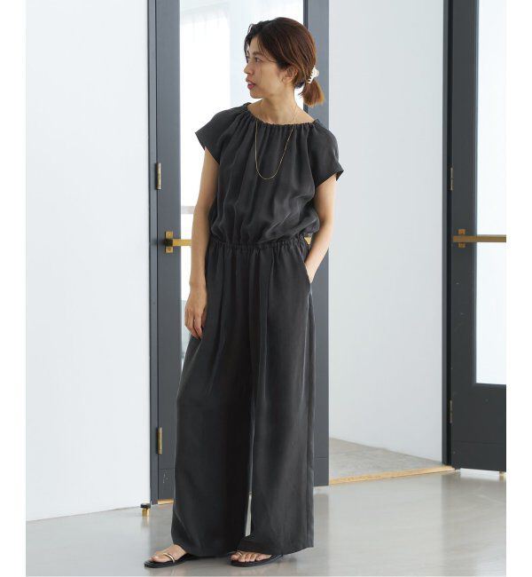 IENA「《追加2》キュプラギャザーネックオールインワン」|オールインワン|