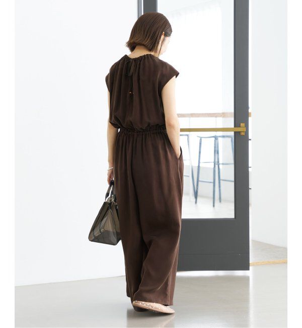 IENA「《追加2》キュプラギャザーネックオールインワン」|オールインワン|