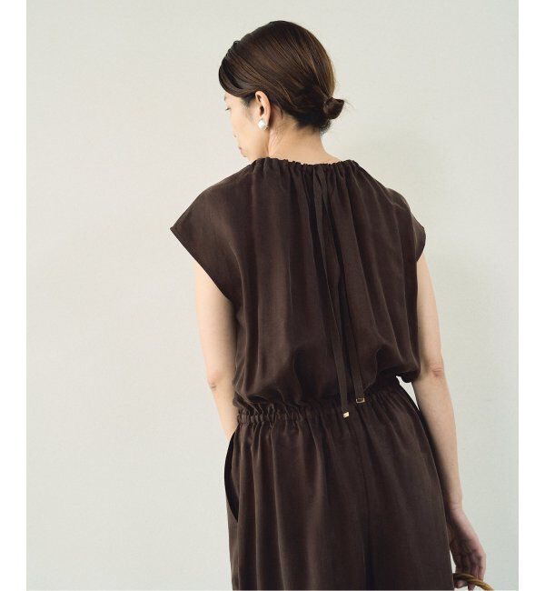 IENA「《追加2》キュプラギャザーネックオールインワン」|オールインワン|