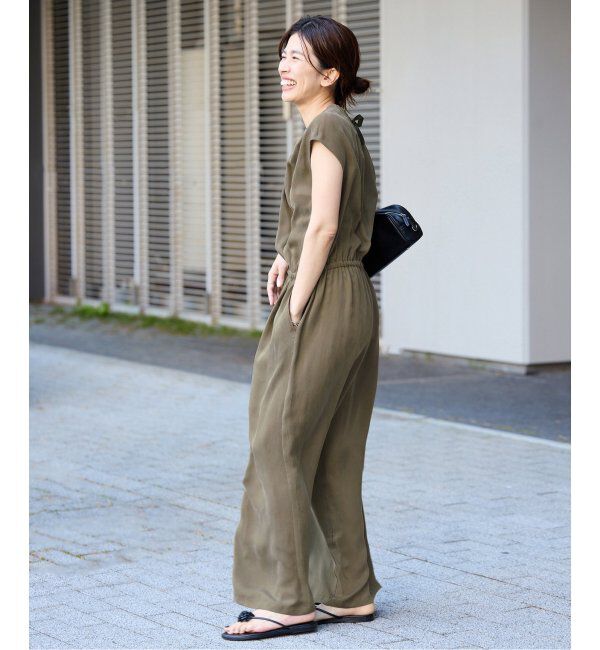 IENA「《追加2》キュプラギャザーネックオールインワン」|オールインワン|