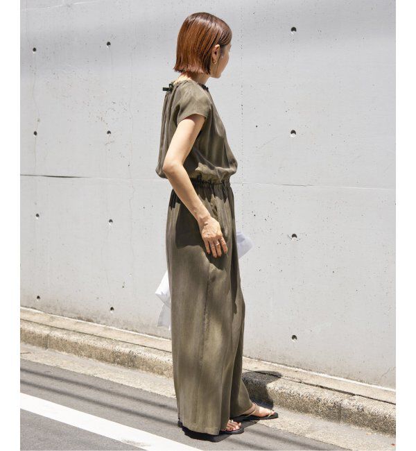 IENA「《追加2》キュプラギャザーネックオールインワン」|オールインワン|