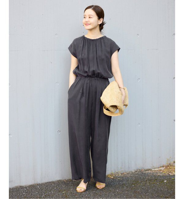 IENA「《追加2》キュプラギャザーネックオールインワン」|オールインワン|