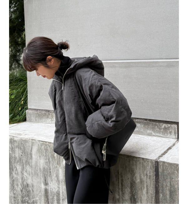 SLOBE IENA✨中綿フードブルゾン 新品】SLOBE IENA 中綿ボリュームフードブルゾン(ブラック) - メルカリ