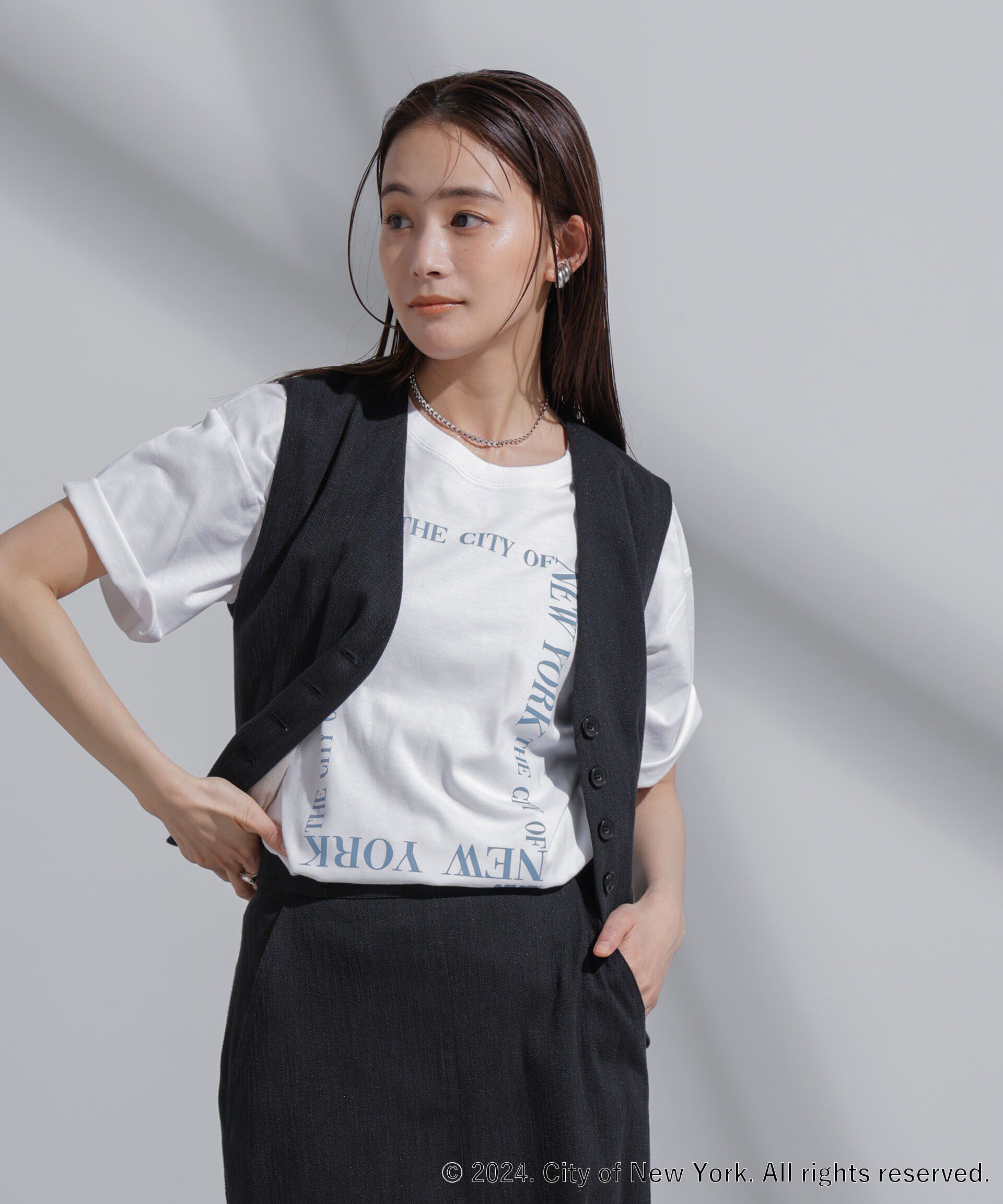 nano･universe「GOOD ROCK SPEED&times;Anti Soaked(R) 汗染み防止 NYC Tシャツ」|Tシャツ・カットソー|パターン1