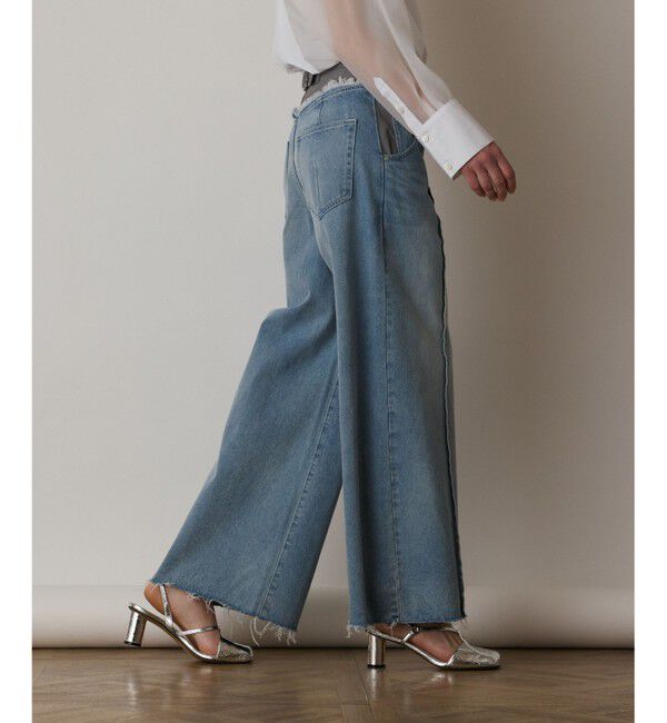  「コンビデニムワイドパンツ」|デニム|