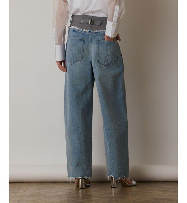  「コンビデニムワイドパンツ」|デニム|