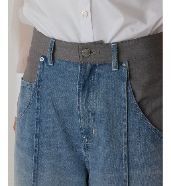 「コンビデニムワイドパンツ」|デニム|