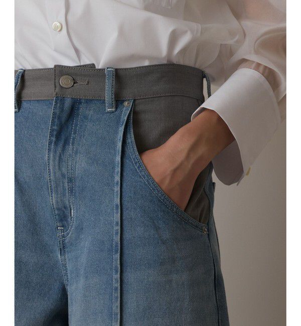  「コンビデニムワイドパンツ」|デニム|