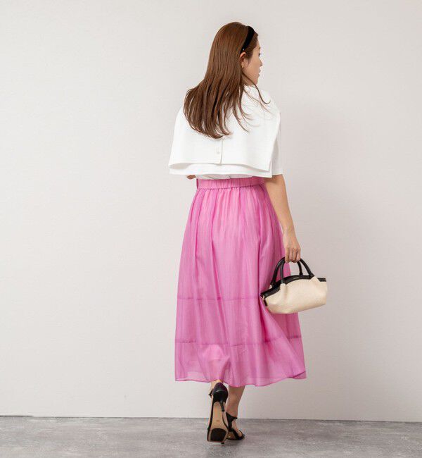 NOLLEY'S「《セットアップ対応》ウォッシャブルタックフレアシアースカート」|スカート|