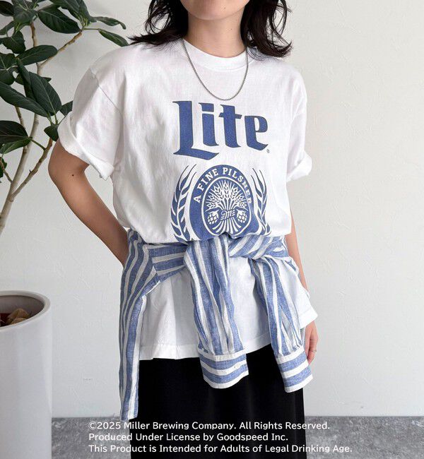 fredy emue「【GOOD ROCK SPEED/グッドロックスピード】Miller LITE 半袖Tシャツ」|Tシャツ・カットソー|オフホワイト