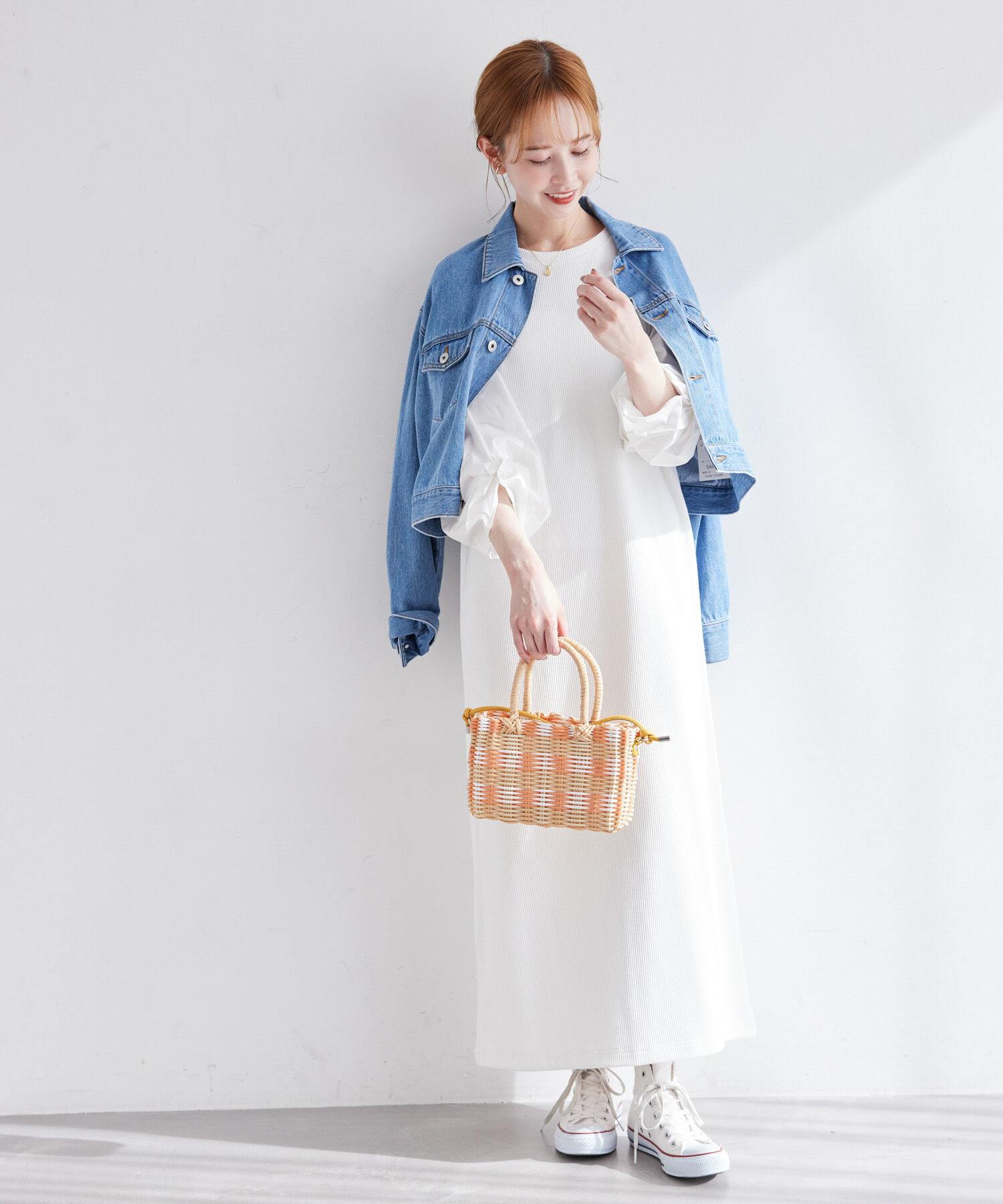 Rope&rsquo;Picnic「袖ディテールドッキングテレコワンピース」|ワンピース|オフホワイト(15)