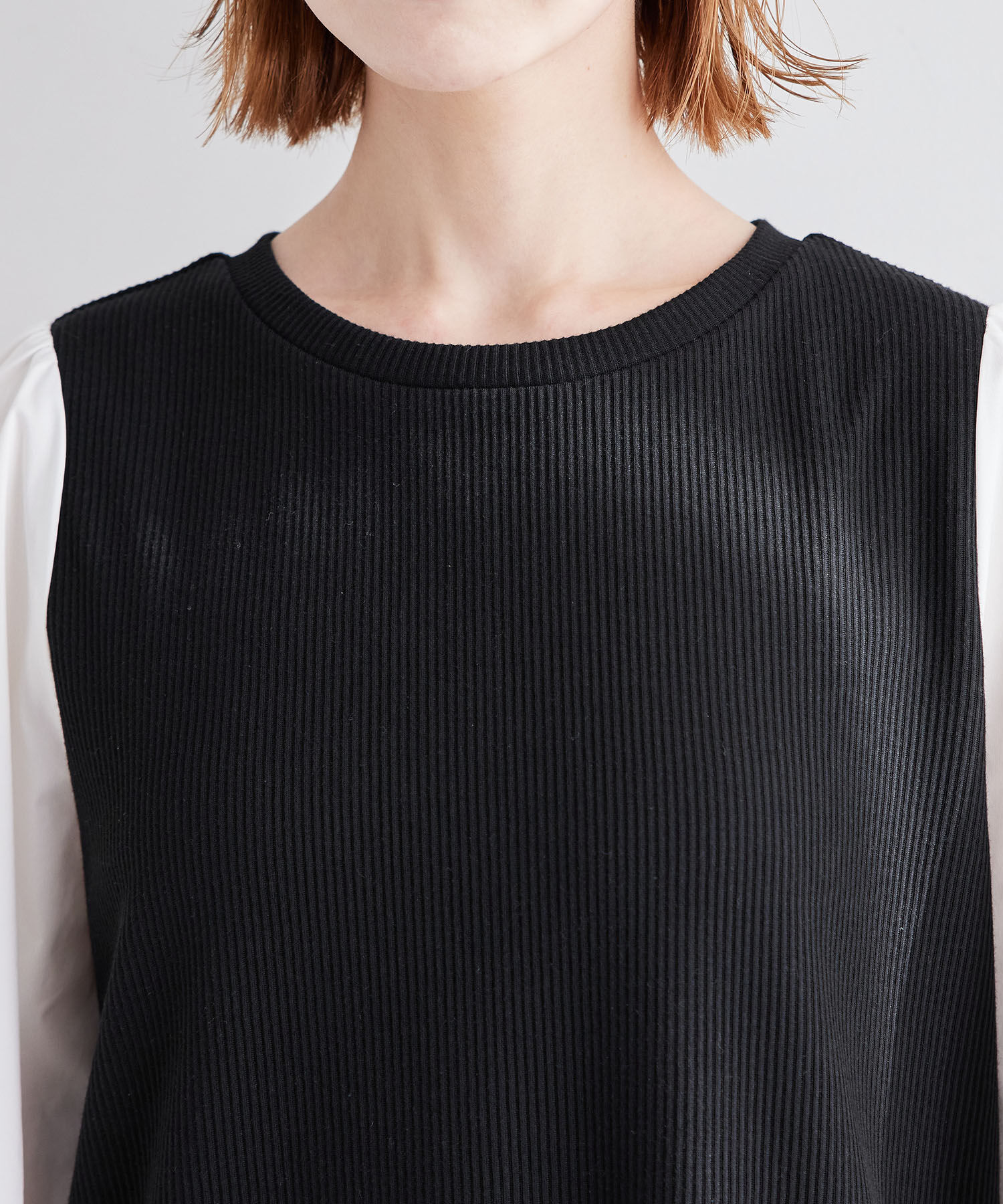 Rope&rsquo;Picnic「袖ディテールドッキングテレコワンピース」|ワンピース|