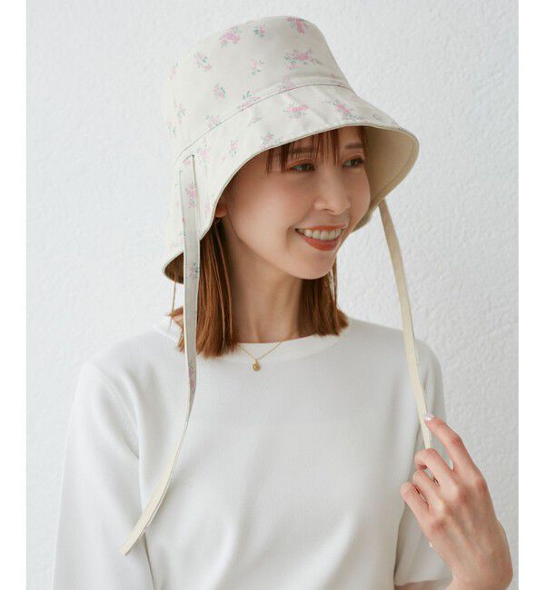 ROPE PICNIC PASSAGE「【UVカット・前後2WAY】マルチウェイフラワーリバーシブルハット」|ハット|