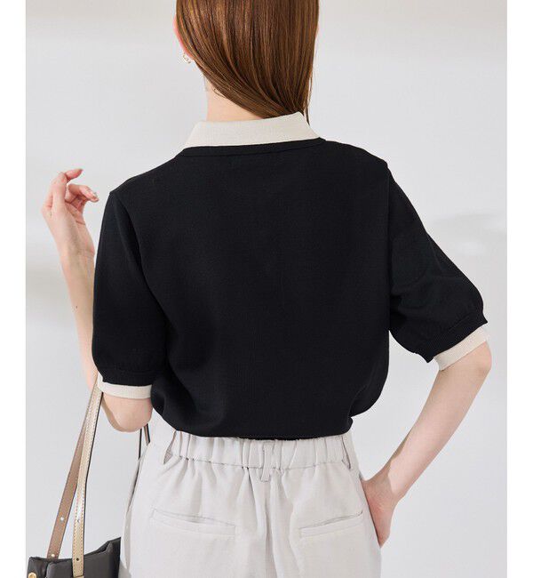 Rope&rsquo;Picnic「レイヤード風ニットポロシャツ」|ポロシャツ|