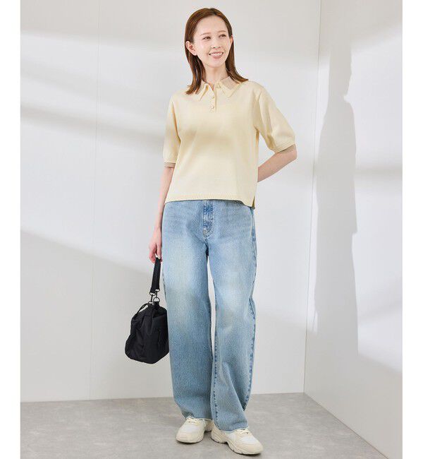 Rope&rsquo;Picnic「レイヤード風ニットポロシャツ」|ポロシャツ|