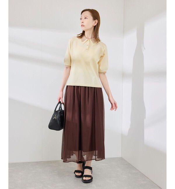 Rope&rsquo;Picnic「レイヤード風ニットポロシャツ」|ポロシャツ|