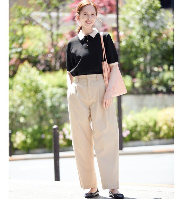 Rope&rsquo;Picnic「レイヤード風ニットポロシャツ」|ポロシャツ|