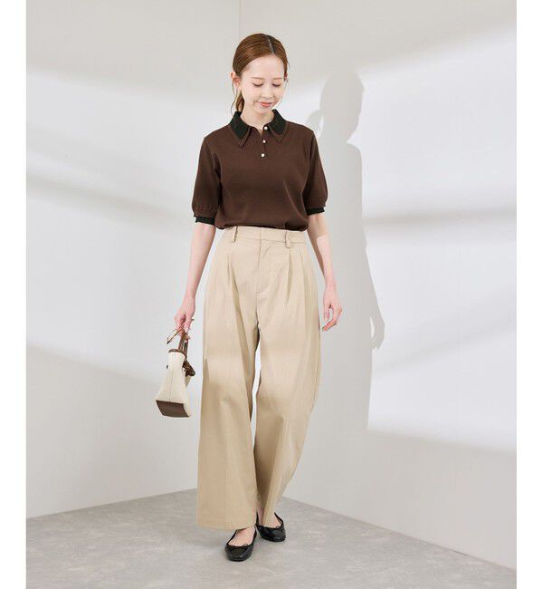 Rope&rsquo;Picnic「レイヤード風ニットポロシャツ」|ポロシャツ|