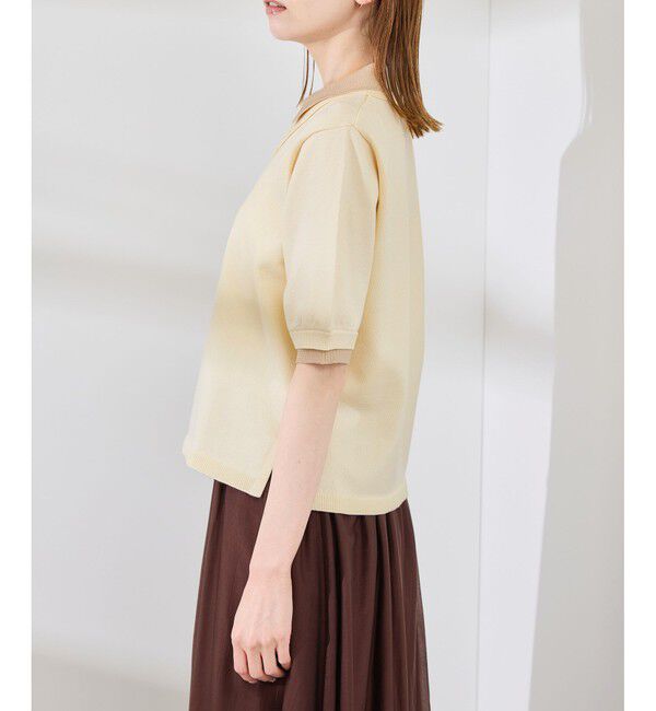 Rope&rsquo;Picnic「レイヤード風ニットポロシャツ」|ポロシャツ|