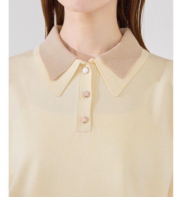 Rope&rsquo;Picnic「レイヤード風ニットポロシャツ」|ポロシャツ|