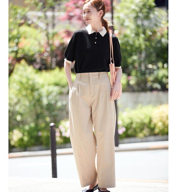 Rope&rsquo;Picnic「レイヤード風ニットポロシャツ」|ポロシャツ|