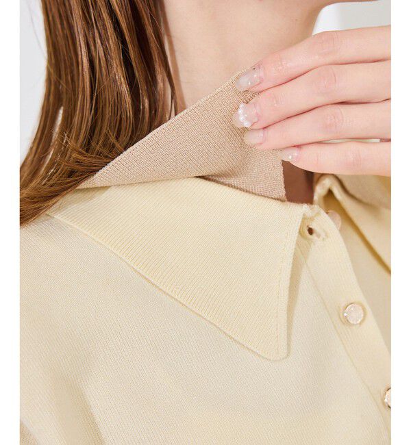 Rope&rsquo;Picnic「レイヤード風ニットポロシャツ」|ポロシャツ|