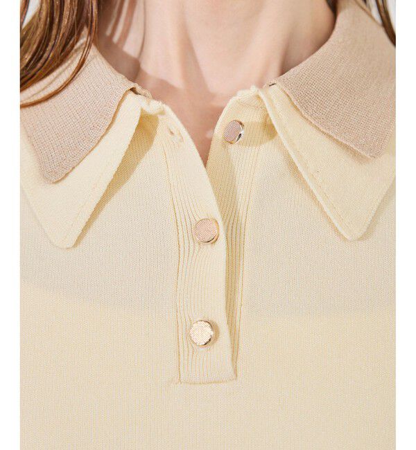 Rope&rsquo;Picnic「レイヤード風ニットポロシャツ」|ポロシャツ|