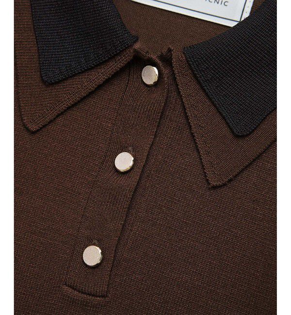 Rope&rsquo;Picnic「レイヤード風ニットポロシャツ」|ポロシャツ|