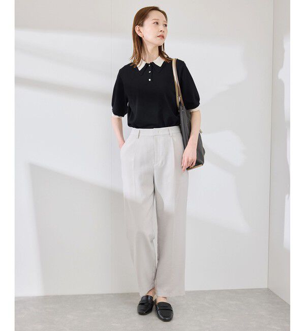 Rope&rsquo;Picnic「レイヤード風ニットポロシャツ」|ポロシャツ|