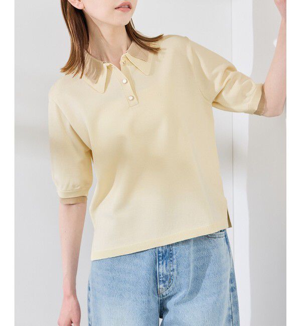 Rope&rsquo;Picnic「レイヤード風ニットポロシャツ」|ポロシャツ|ホワイト系(12)