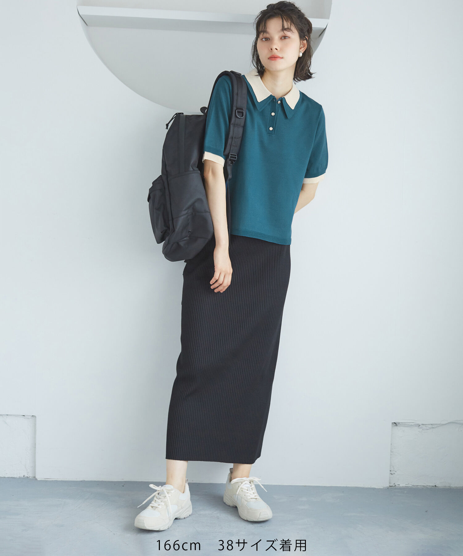 Rope&rsquo;Picnic「レイヤード風ニットポロシャツ」|ポロシャツ|