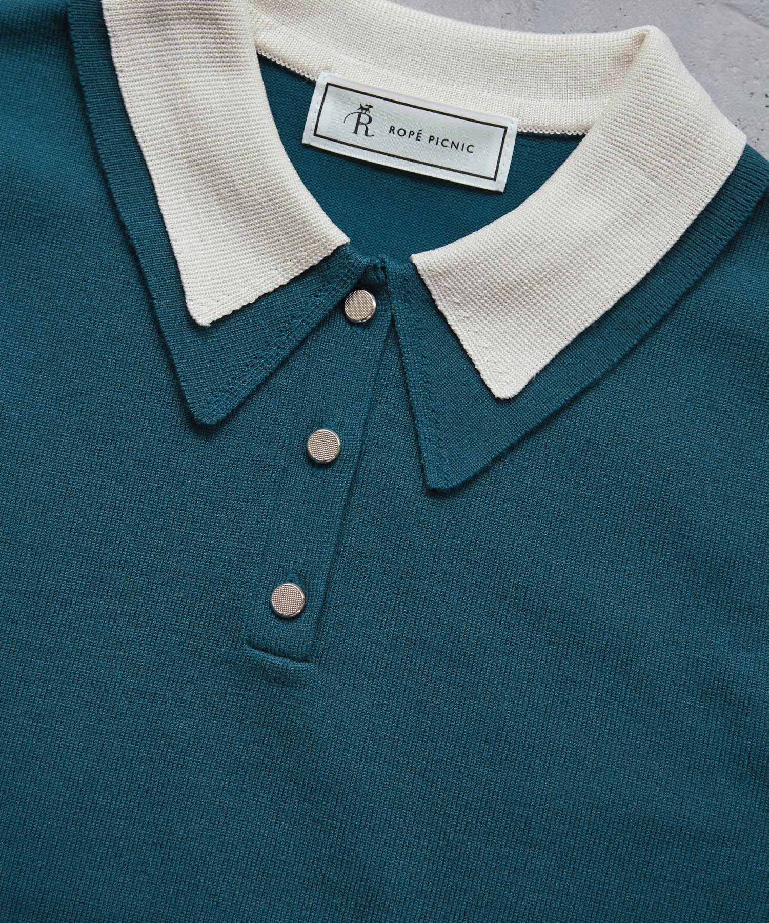Rope&rsquo;Picnic「レイヤード風ニットポロシャツ」|ポロシャツ|