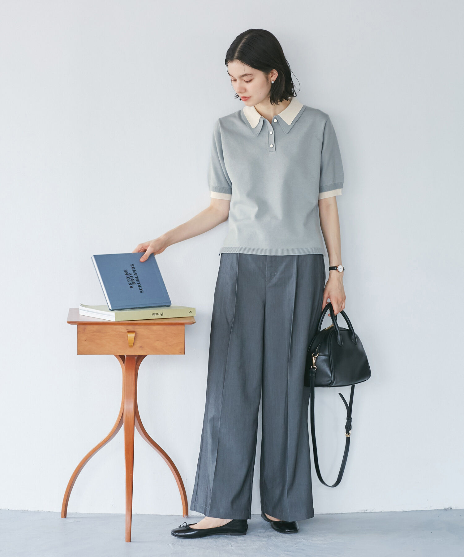 Rope&rsquo;Picnic「レイヤード風ニットポロシャツ」|ポロシャツ|