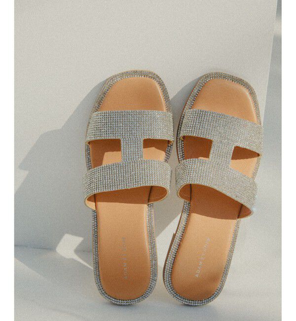 ADAM ET ROPE'「Iストラップラインストーンサンダル」|サンダル|