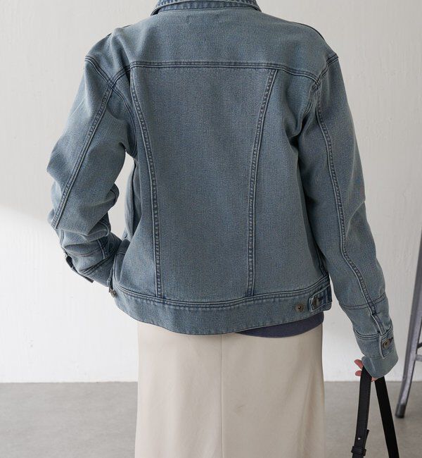  「Q.anos ストレッチリブデニムジャケット」|デニムジャケット|