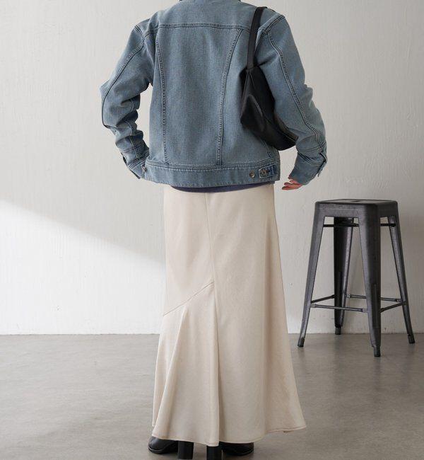  「Q.anos ストレッチリブデニムジャケット」|デニムジャケット|