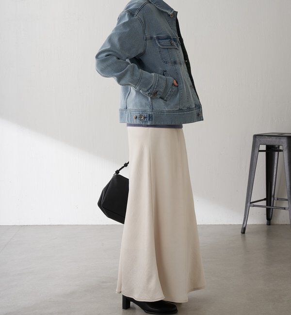  「Q.anos ストレッチリブデニムジャケット」|デニムジャケット|