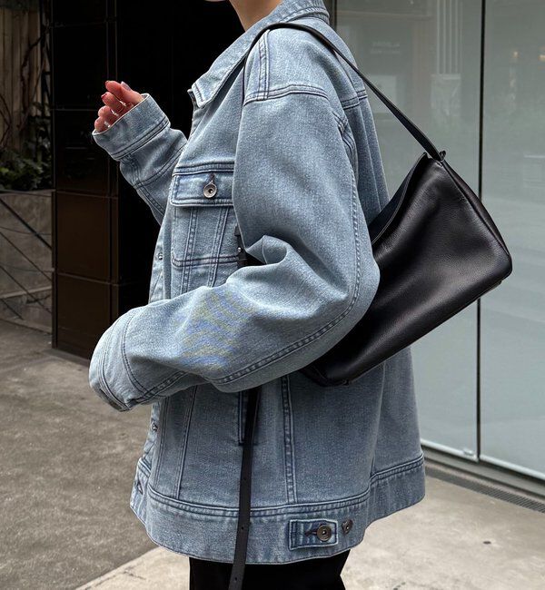  「Q.anos ストレッチリブデニムジャケット」|デニムジャケット|