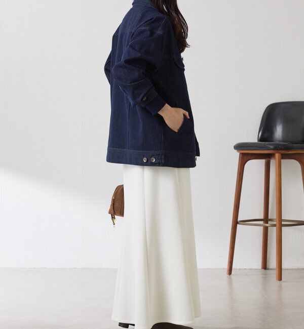  「Q.anos ストレッチリブデニムジャケット」|デニムジャケット|