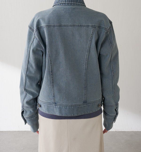  「Q.anos ストレッチリブデニムジャケット」|デニムジャケット|