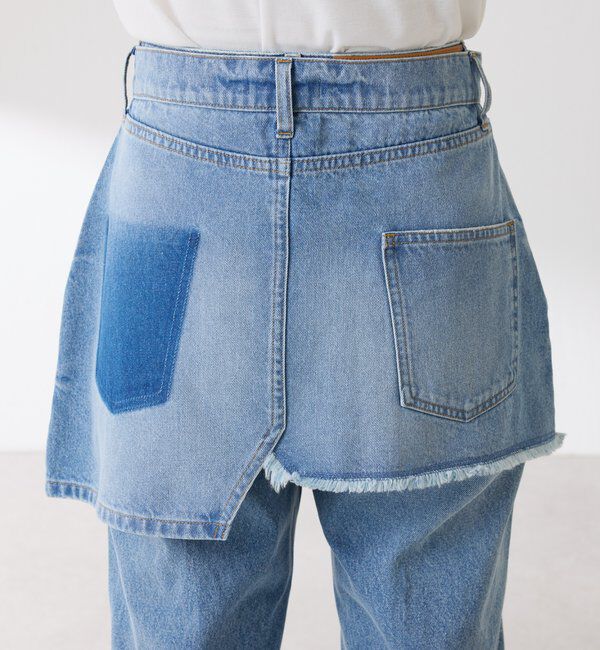  「Q.anos　レイヤードデニムスカート」|スカート|