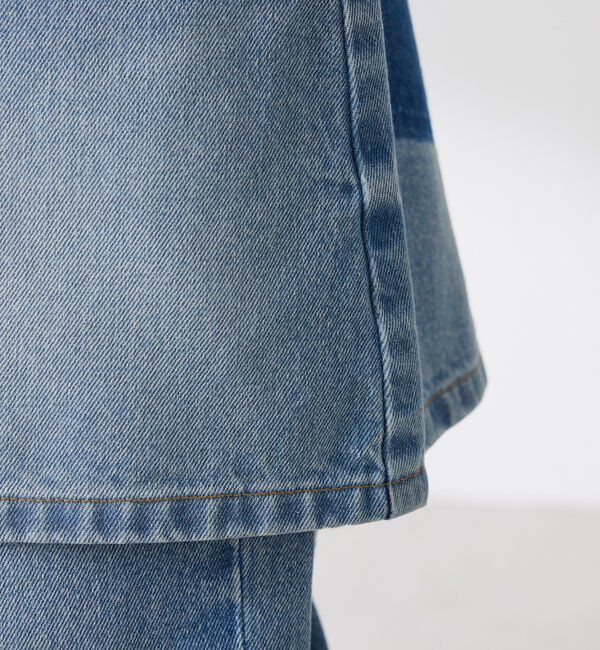  「Q.anos　レイヤードデニムスカート」|スカート|