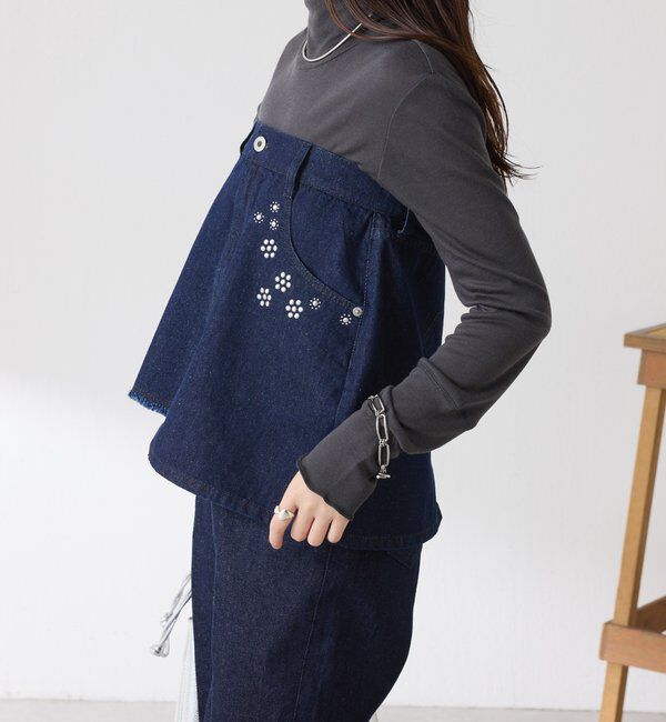  「Q.anos　レイヤードデニムスカート」|スカート|