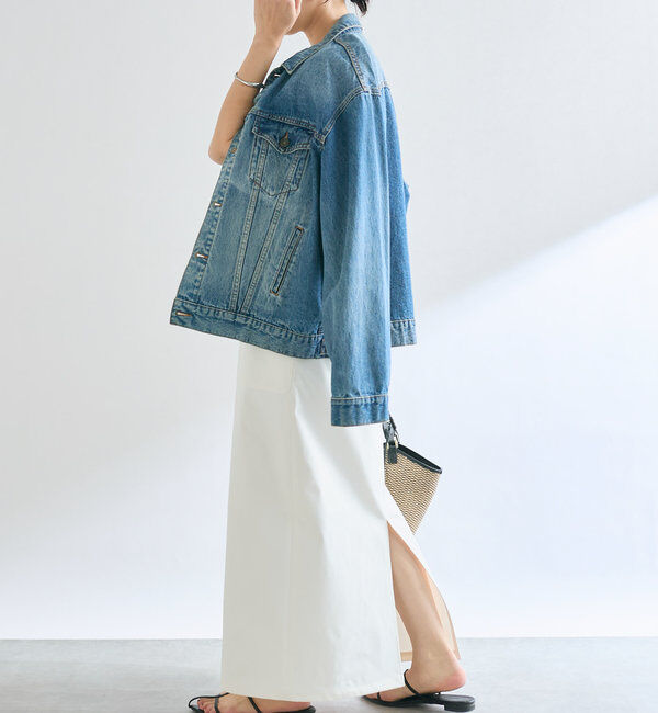  「【イージーな履き心地】ツイルストレッチIラインスカート」|スカート|